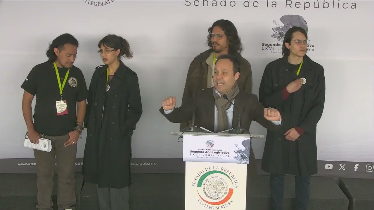 Conferencia de prensa del senador Clemente Castañeda, del Grupo Parlamentario de MC