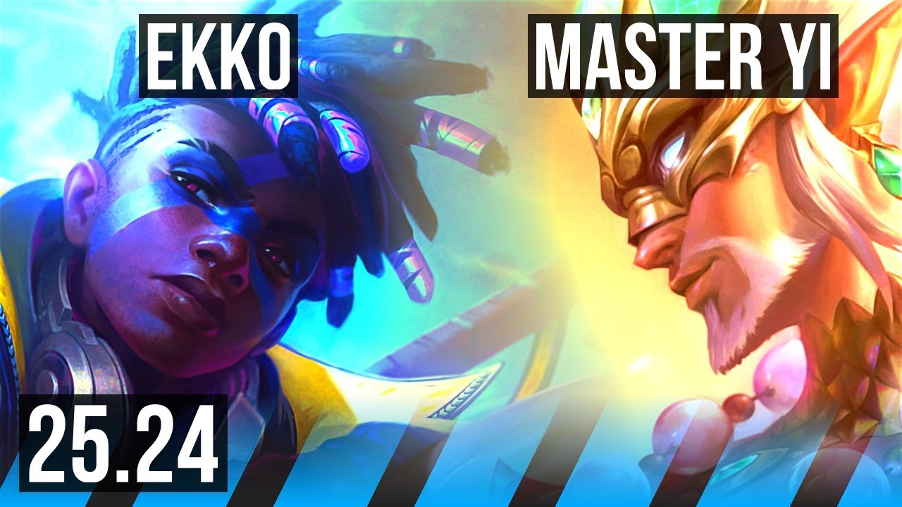 EKKO vs MASTER YI (MID) | Perfect KDA: 11/0/5 | EUW Master | 25.24