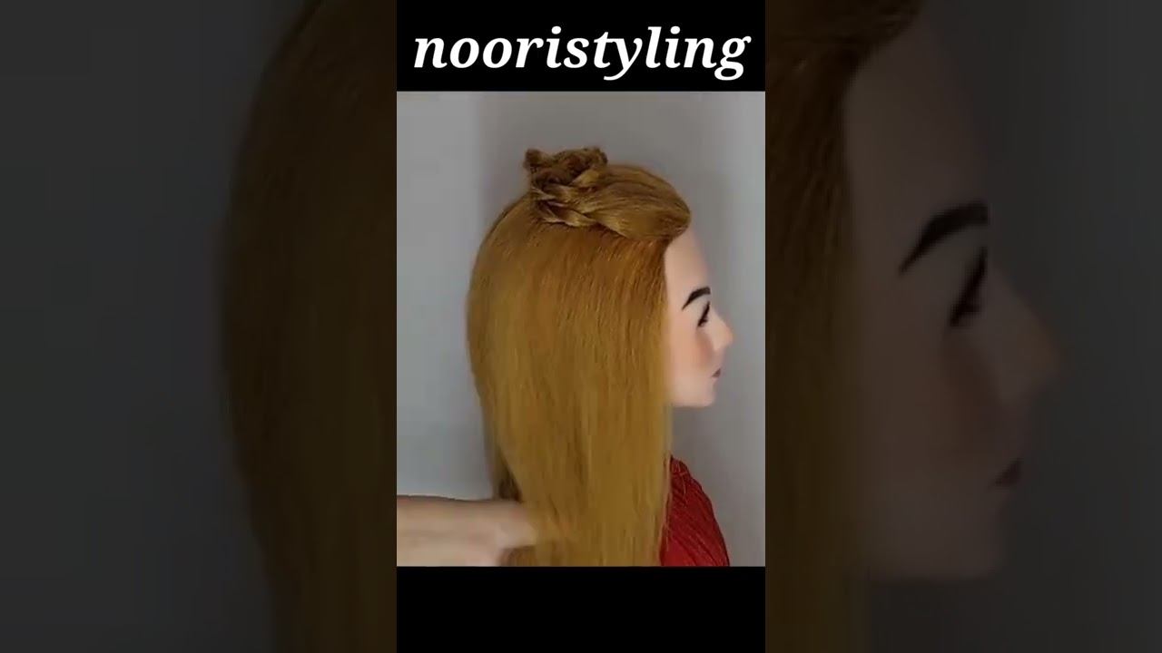 Beautiful Rose Bun Hairstyle For Wedding #hairstyle #shortvideo #shorts #youtubeshorts #Nooristyling
