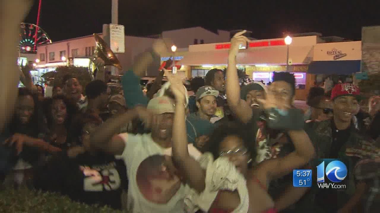 Anita Blanton interviews Virginia Beach mayor after College Beach Weekend