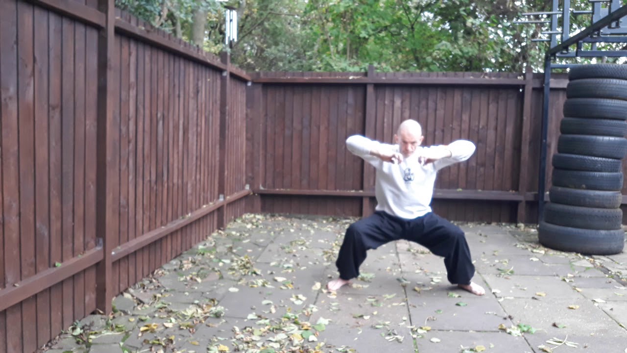 Tiger Qigong  (Hard Qigong)metal , lungs.gripping with full tension.  demonstration.