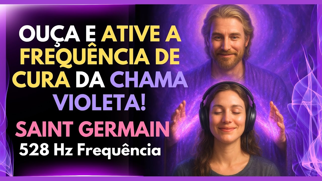 🎧 Escute e Ative Agora a Frequência de Cura da Chama Violeta com Saint Germain! 🔮✨