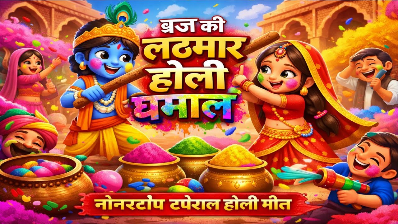 ब्रज की लठमार होली धमाल: Non-Stop Radha Krishna Holi Bhajans | Holi Special 2026 #holi