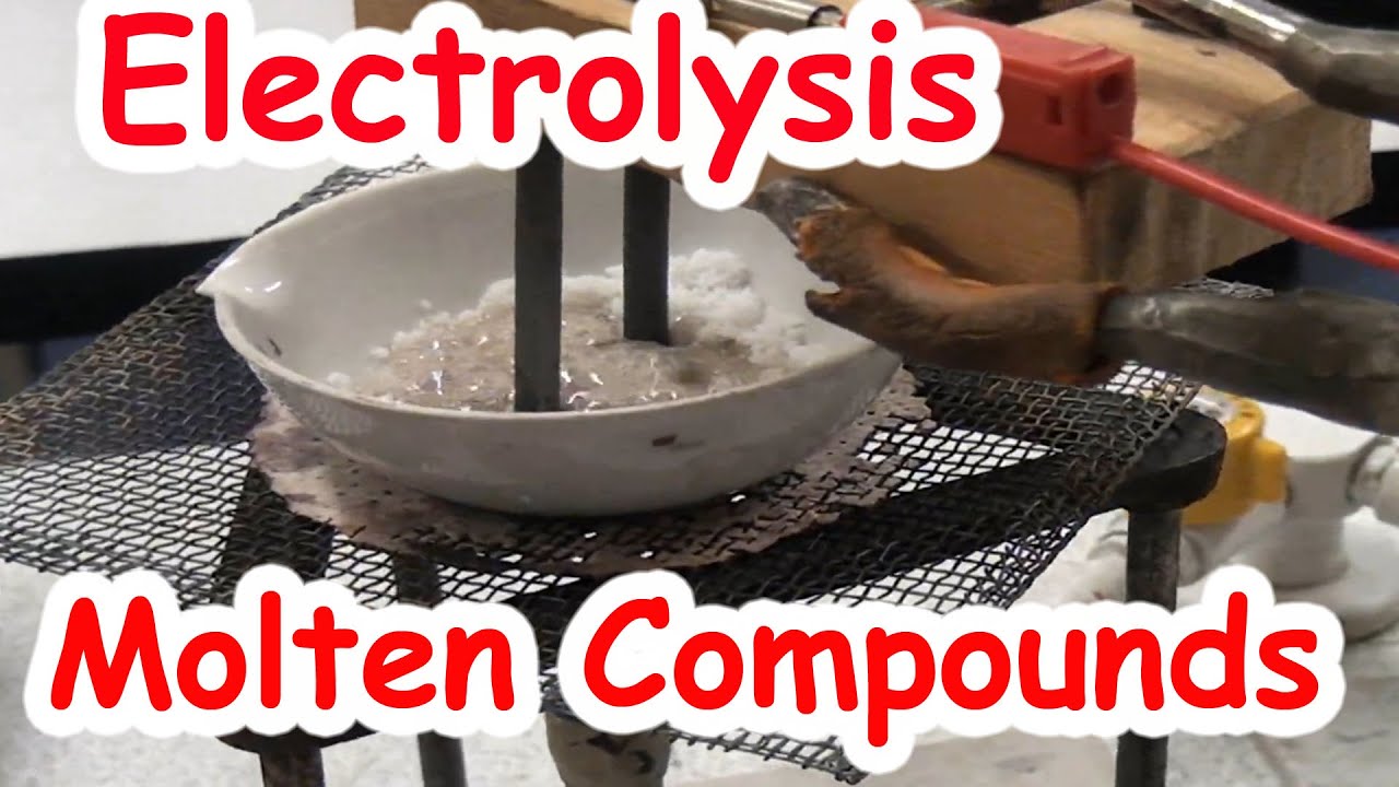 Electrolysis of Molten Compounds. GCSE Chemistry.