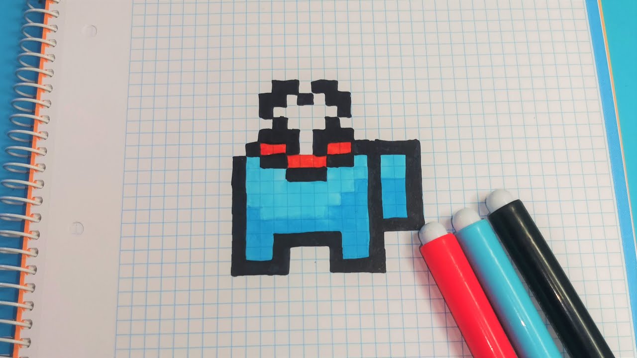 Como DIBUJAR al CADAVER de AMONG US fácil | Pixel Art