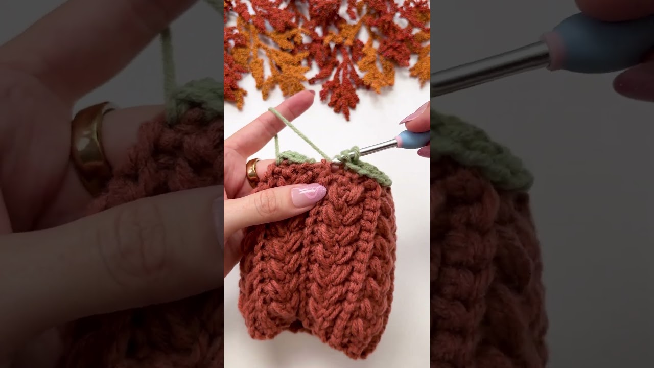 Free Pumpkin Wheat Stitch&trade; Coffee Cozy Crochet Pattern
