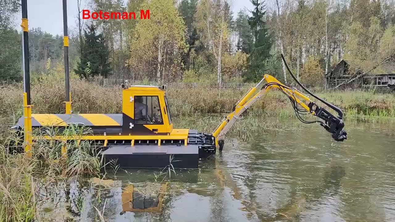 Земснаряд, плавающий экскаватор,амфибия, Botsman M. углубление,водоем,добыча,ил,amphibious excavator