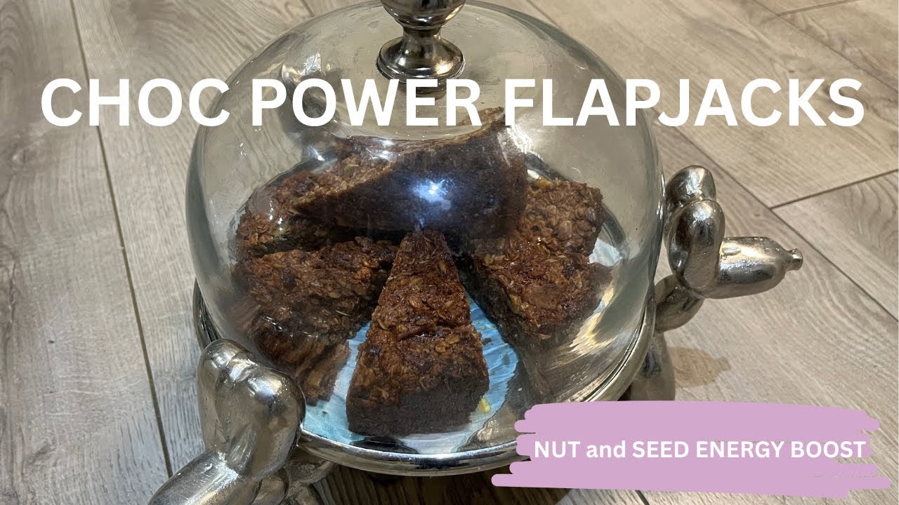 Chocolate Banana  - Nut & Seed Flapjacks (easy + freezer friendly!)