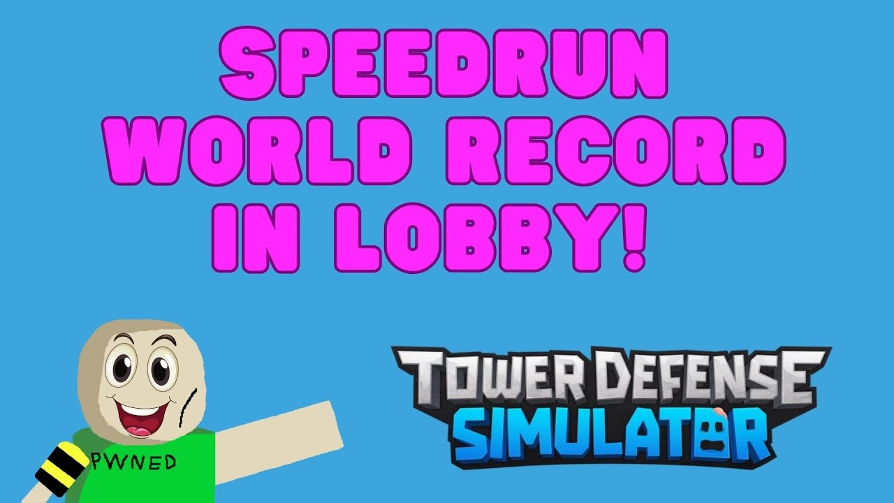 OMG! How i got an unbreakable Speedrun WORLD RECORD in TDS LOBBY!