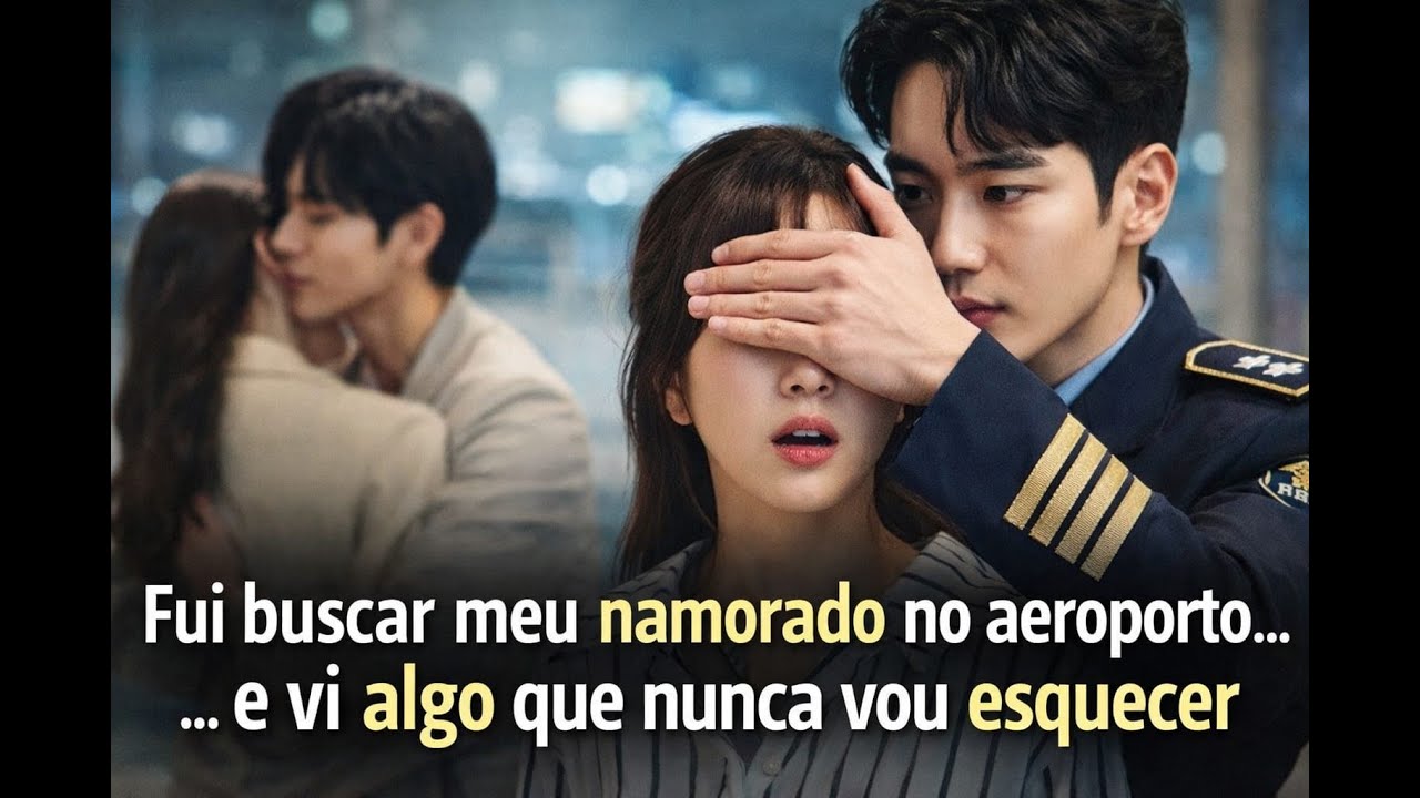 No aeroporto eu pego meu namorado me traindo... um policial lindo que gentilmente cobre meus olhos
