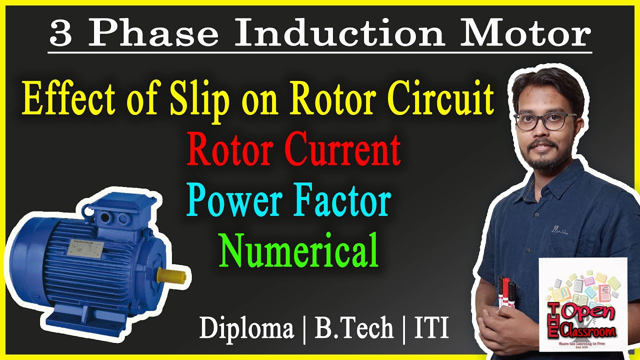 How to Calculate Effect of Slip on Rotor Circuit | Rotor Current at Slip s | Numerical of 3-p IM