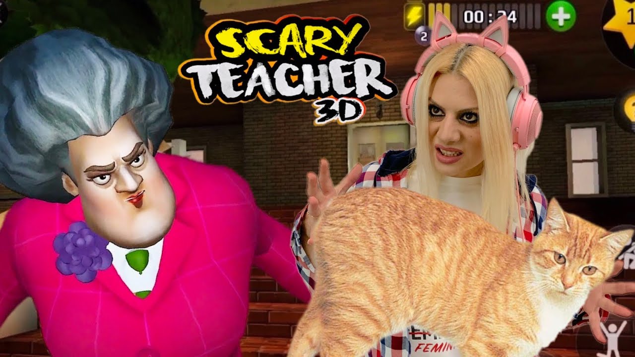 ΤΙ ΕΚΑΝΕ Η SCARY TEACHER ΟΤΑΝ ΤΗΣ ΕΚΛΕΨΑ ΤΗΝ ΓΑΤΑ Let's Play kristina 