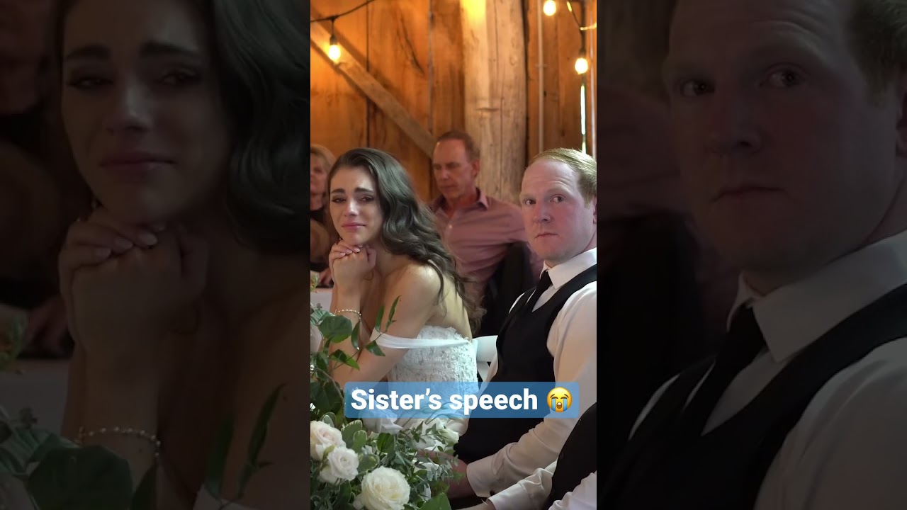 Sisters speech has everyone in tears ❤️ 😭 #sister #love #wedding #weddingmoments #weddingvideo