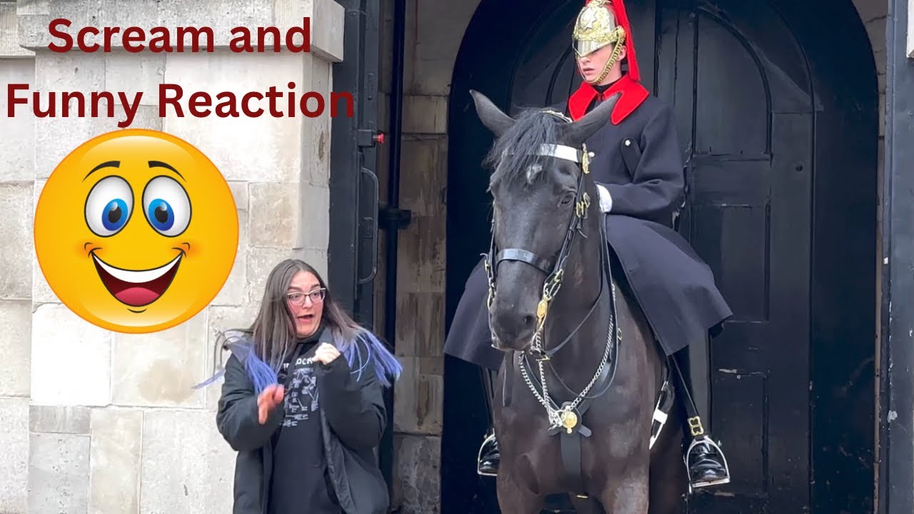Girl Screams Guard Looks Annoyed With Her 🙂