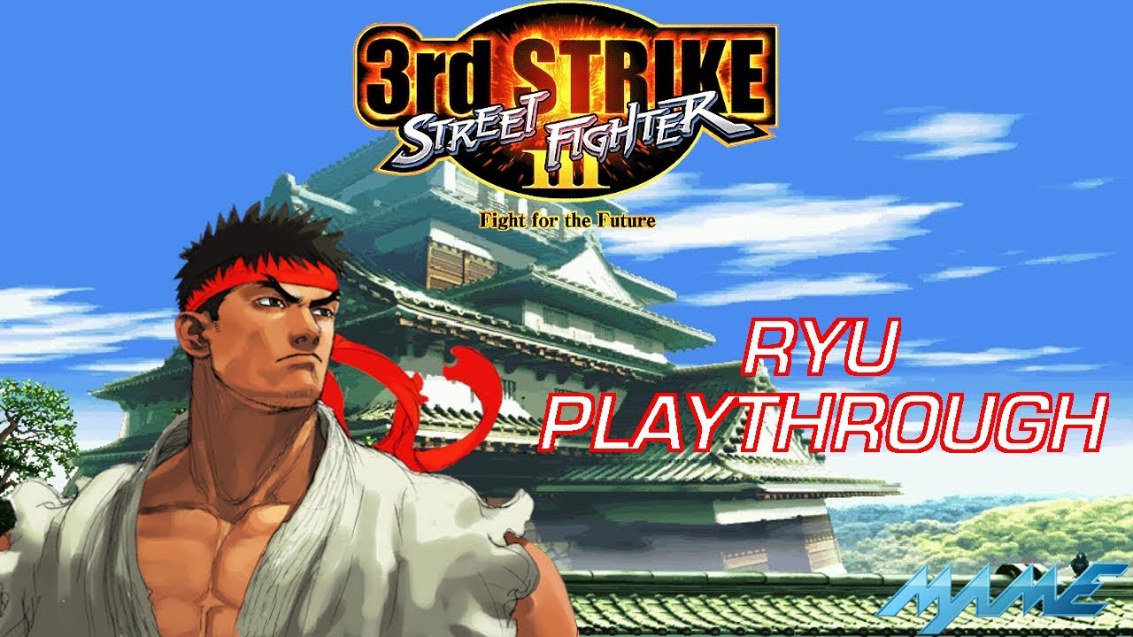 Street Fighter III 3rd Strike: Ryu Playthrough (MAME) (1440p 60fps)