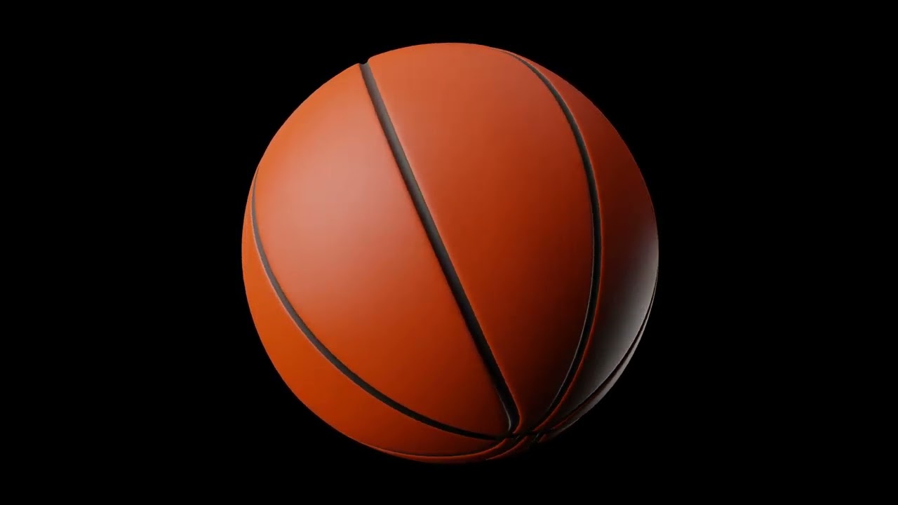 [1 hour]Basket Ball on Black Background - Background/Screensaver/Wallpaper[4K][No Sound]