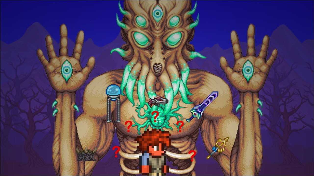 Terraria but drops are RANDOM slightly modded