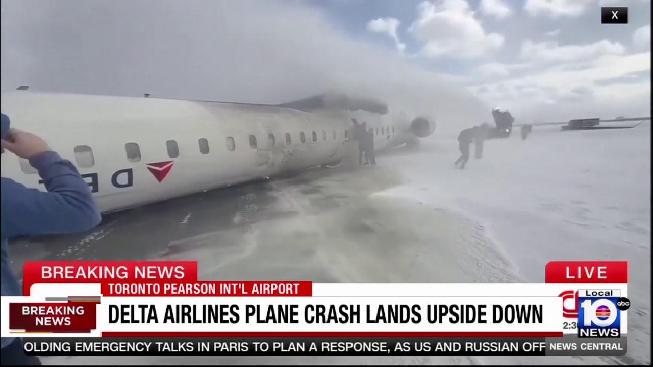 Delta Airlines jet crash lands in Toronto