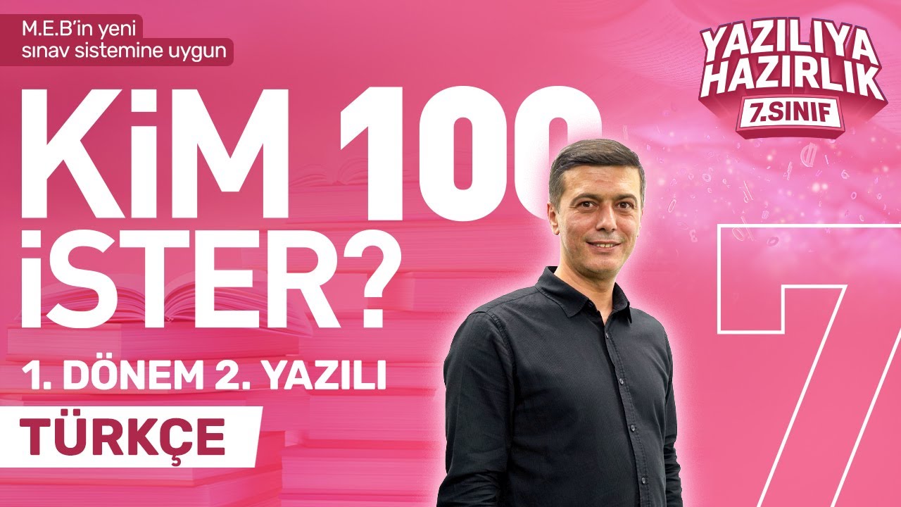 KİM 100 İSTER? | 7. Sınıf Türkçe 1. Dönem 2. Yazılıya Hazırlık – 2025-2026 Sınav Full Tekrar