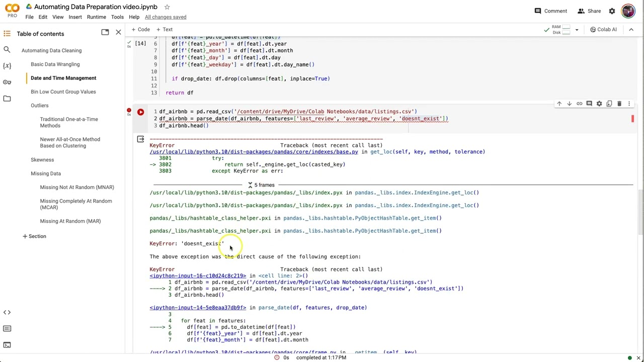 Python Data Science: Automating Cleaning: Parsing Dates