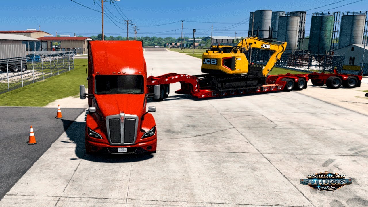 🕹️ KENWORTH T680 NEXT GEN | TRANSPORTANDO EXCAVADORA JCB 245XR   EN AMERICAN TRUCK SIMULATOR