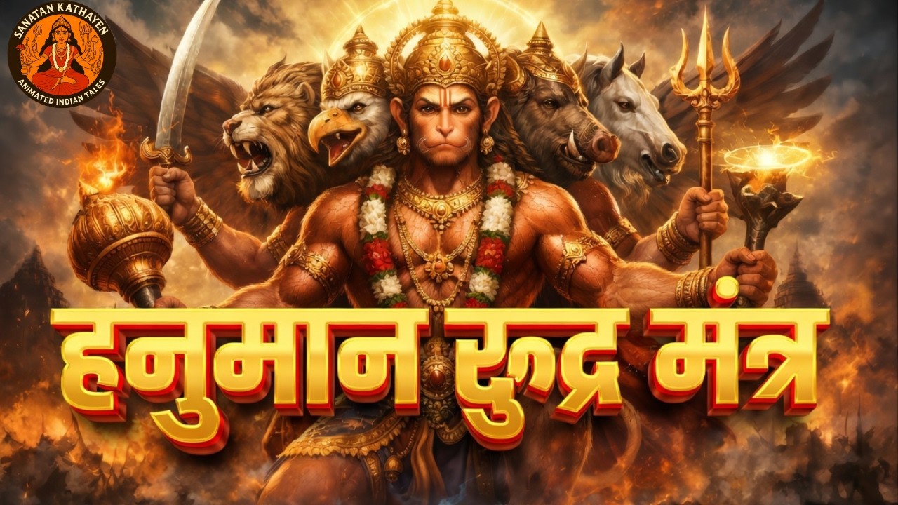 🔱 संकट नाशक, शक्तिशाली पंचमुखी हनुमान रुद्र मंत्र🔥 ॐ हं हनुमते रुद्रात्मकाय हुं फट्  🔱 जय श्री राम 🚩