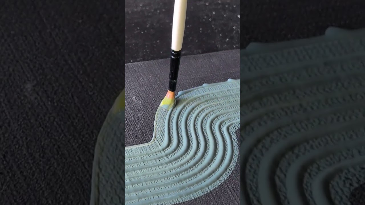 Green camo acrylic painting 