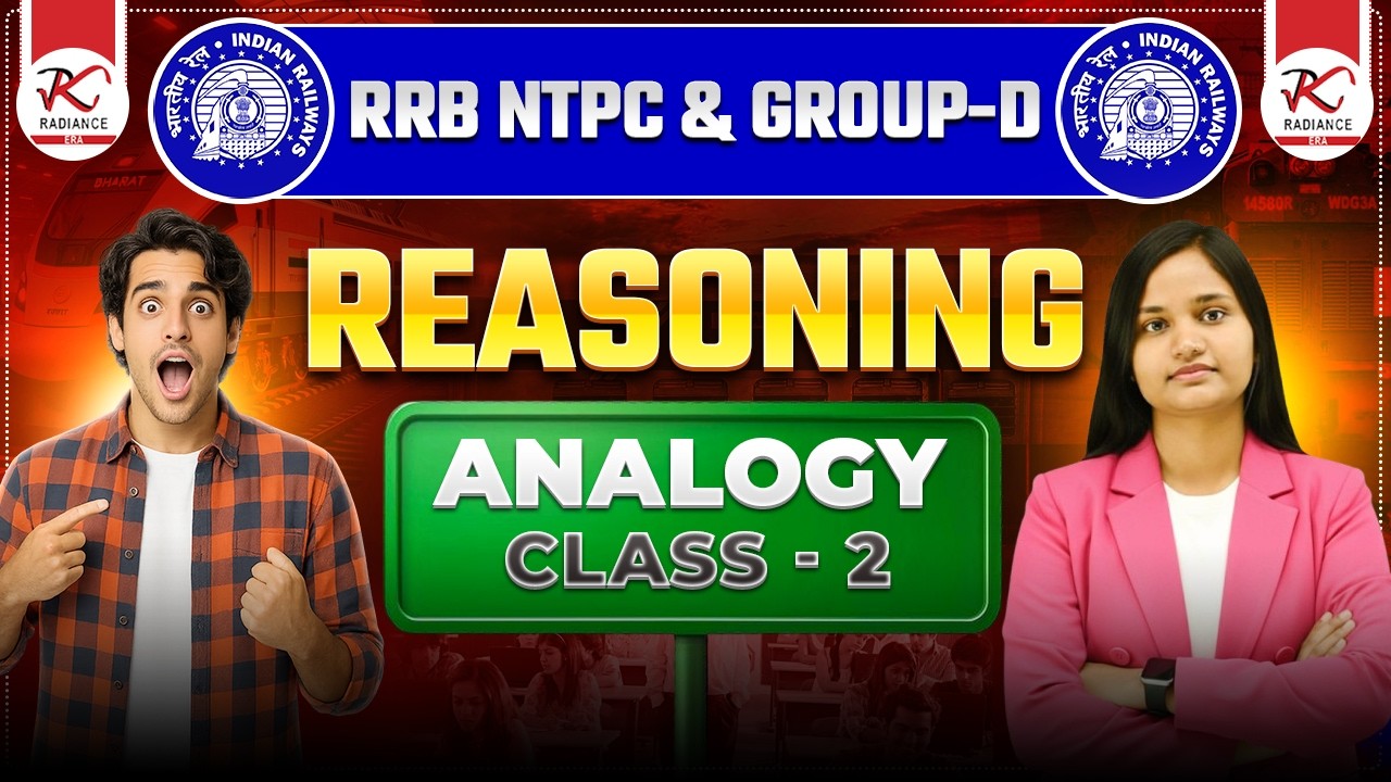 RRB GROUP - D, NTPC  Reasoning 2026🔥| Analogy 2| Reasoning PYQs | #ntpc #rrb #radianceera #rrbgd