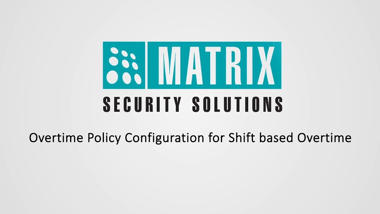 Overtime Policy Configuration for Shift Based Overtime
