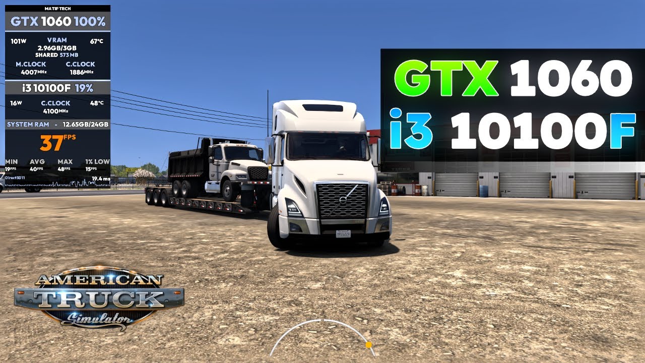 American Truck Simulator work on GTX 1060 3GB? - Benchmark