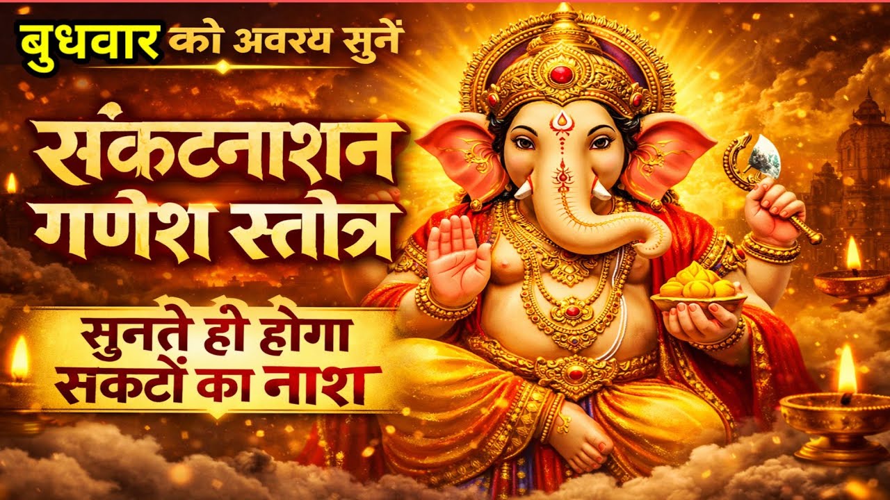 बुधवार को सुनें | संकटनाशन गणेश स्तोत्र | सुनते ही होगा संकटों का नाश | Sankat Nashan Ganesh Stotra 
