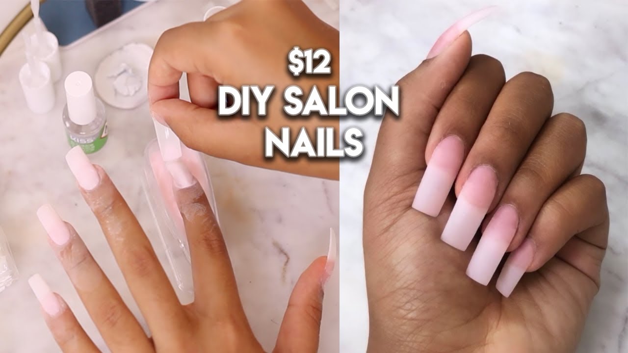 I TRIED DUPING KYLIE JENNERS $200 NAILS FOR $12 | KISS DIP POWDER KIT NAIL TUTORIAL