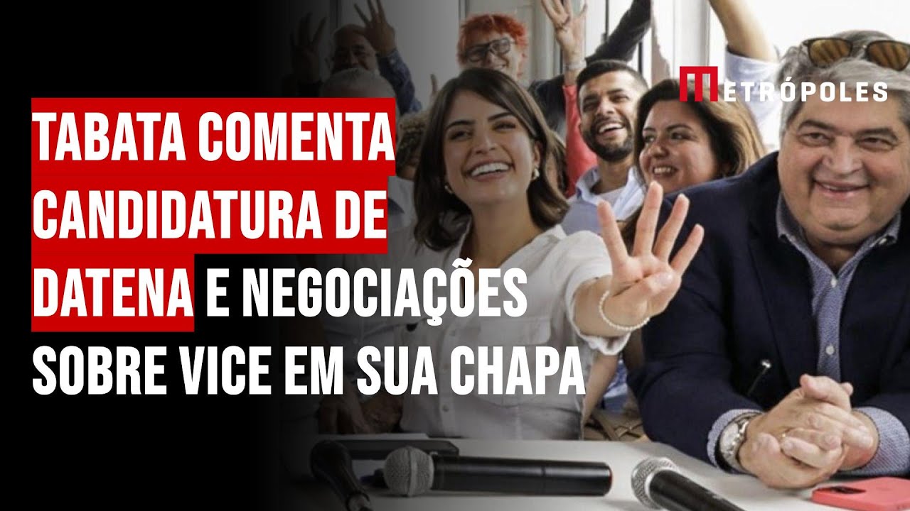 Tabata comenta candidatura de Datena e negocia&ccedil;&otilde;es sobre vice em sua chapa