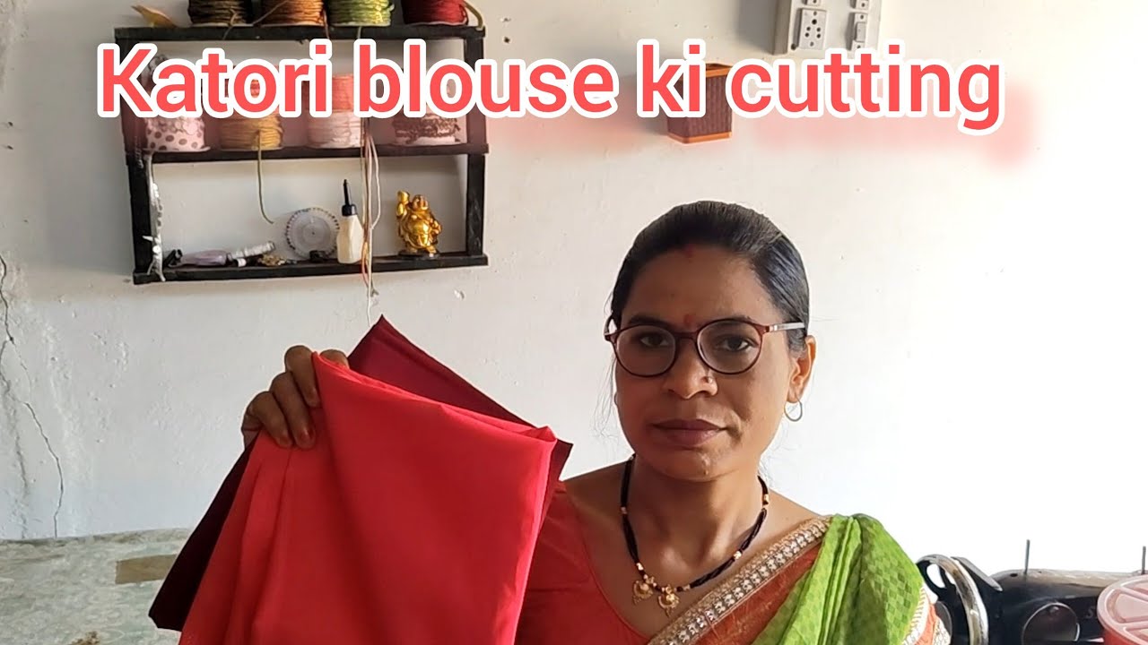 40 chest size katori cut blouse cutting👌 bilkul kam Samay mein cutting👍👍#blousepattern #blouse 