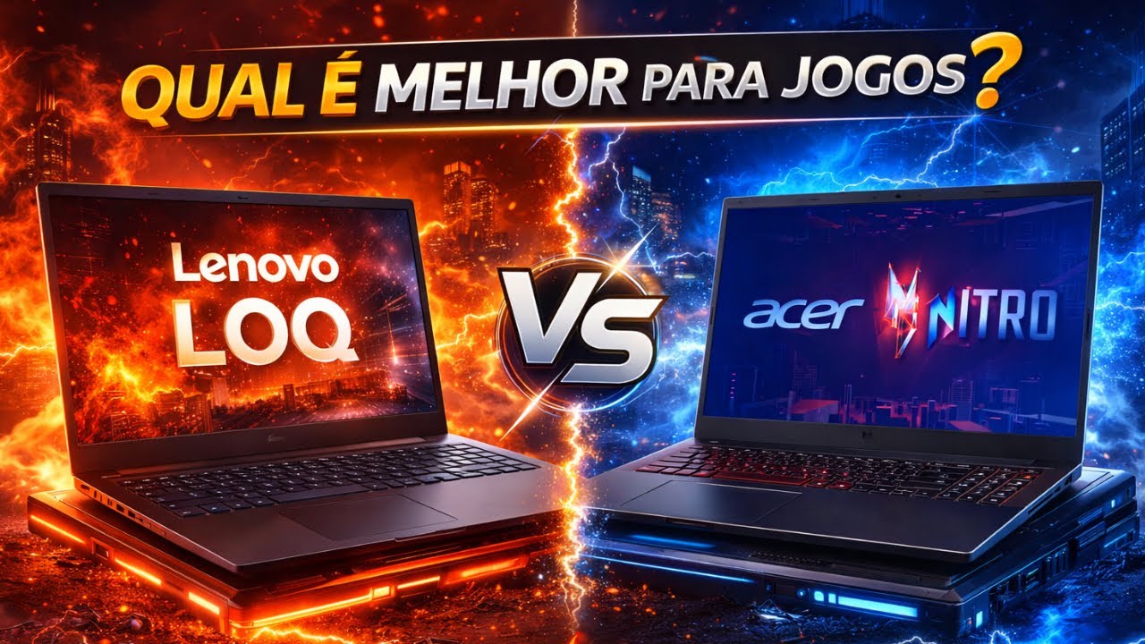 ACER NITRO V15 vs LENOVO LOQ E: Qual entrega MAIS no papel em 2025? 🎮💻