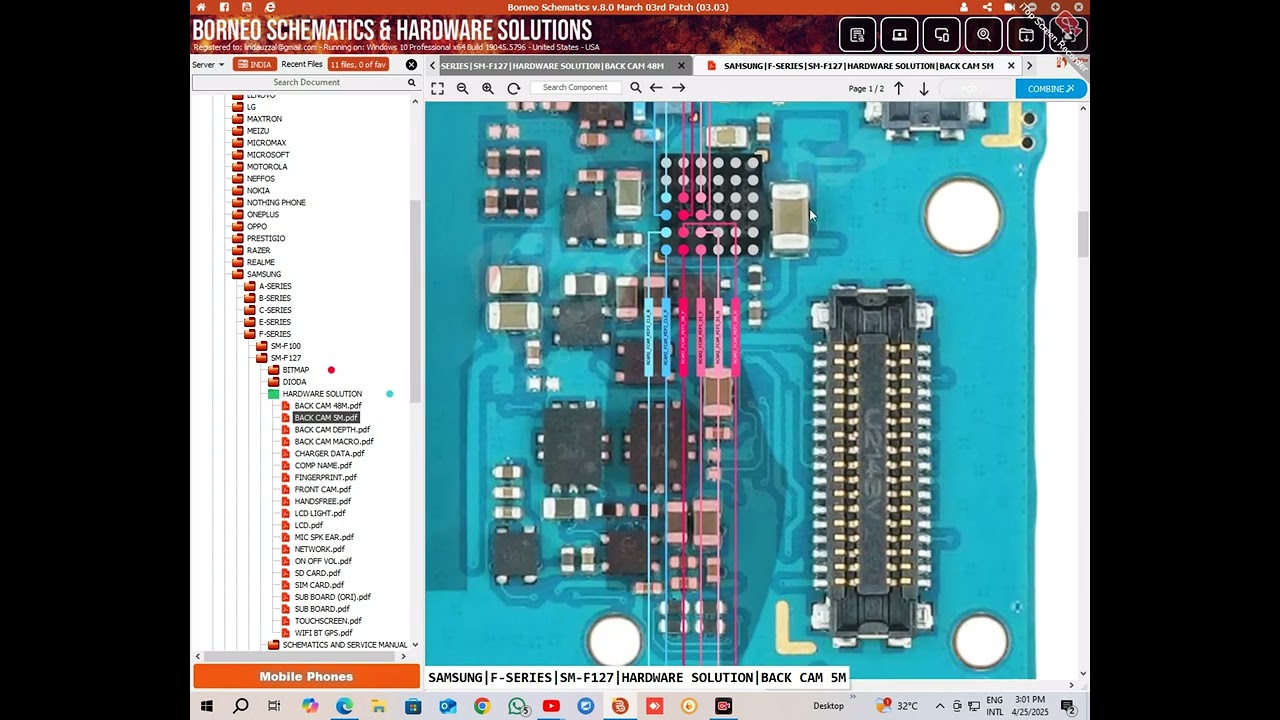 Samsung F127 m12 a12 f12 Mother Board Schematics Borneo Solution | Samsung F 12 mother board Borneo|