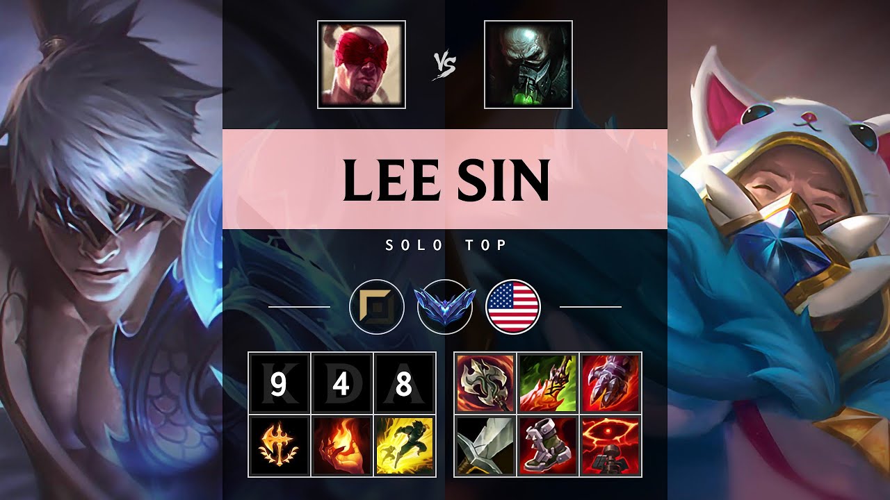 Lee Sin Top vs Urgot: Killing spree - NA Diamond Patch 14.24