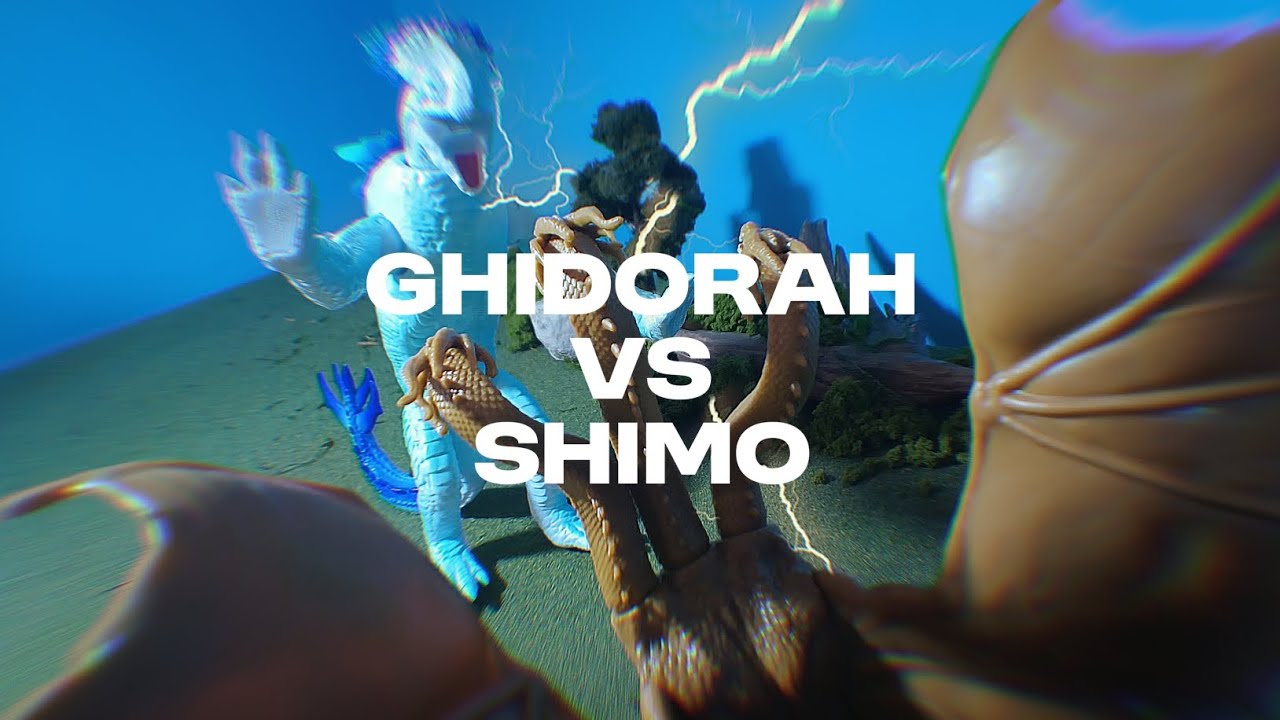 SHIMO VS GHIDORAH stop motion epic battle💥💢💥💢💥💢