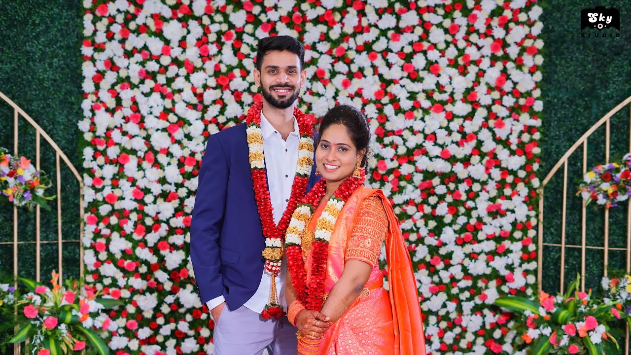 Sowmya ❤️ Harshith | Dreamy Engagement Highlights | SKY Studio