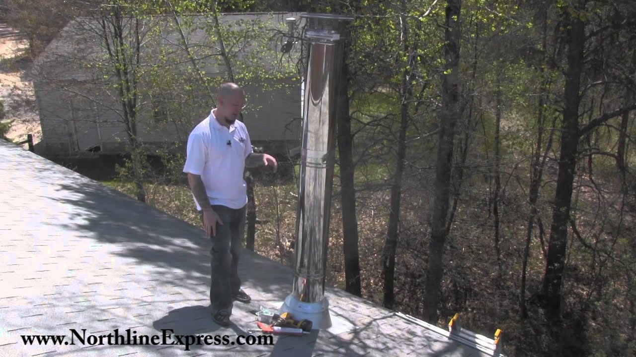 DuraTech Chimney Pipe - Installing An Extended Roof Support For Your Chimney Flue