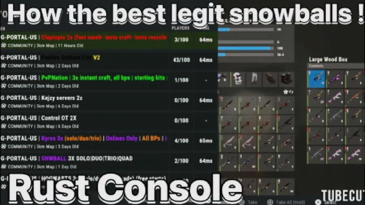 HOW THE BEST LEGIT SOLO SNOWBALLS|PS5| Rust Console Edition