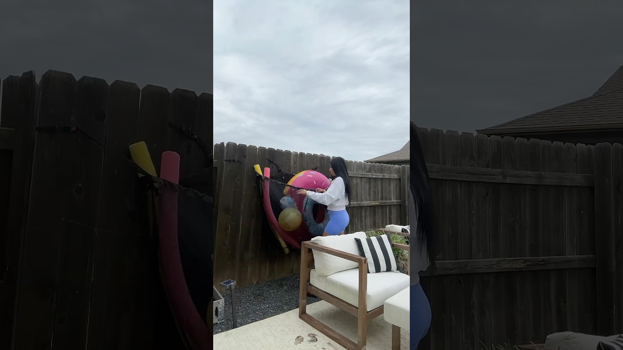 The pool floaty storage I needed | linked 👇🏼✨ #amazon #storage #organization #backyard