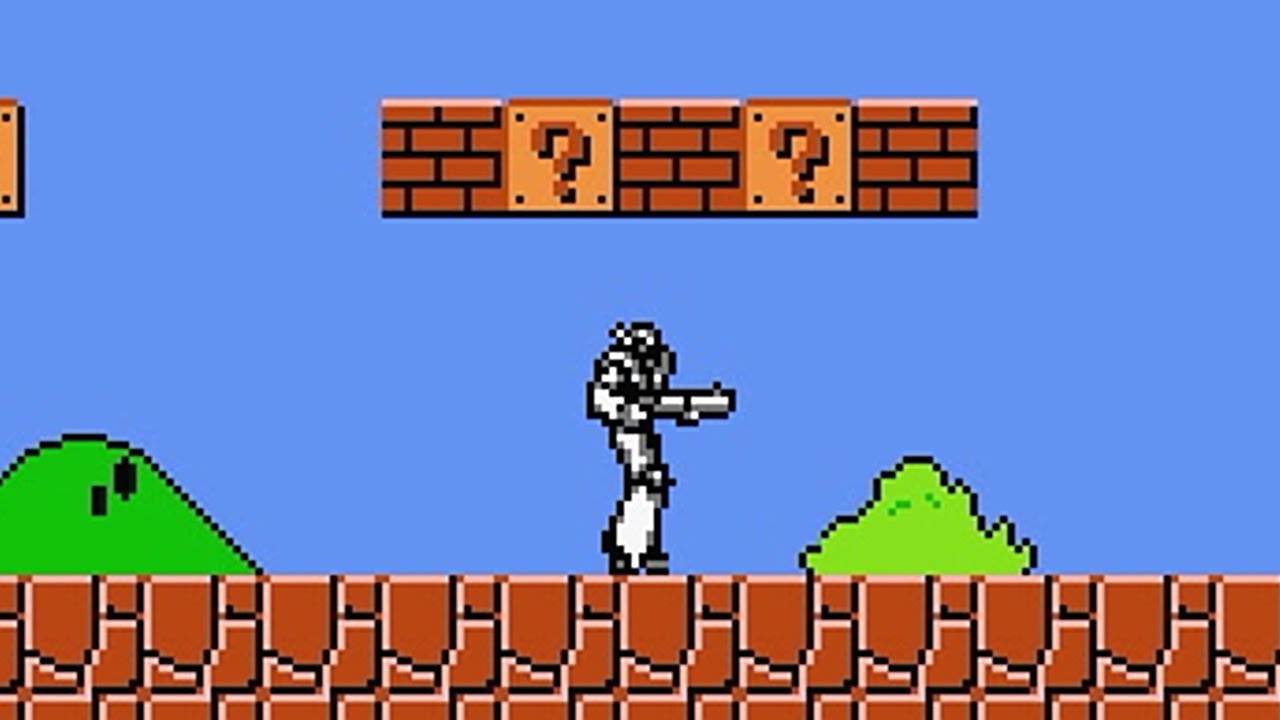 Probotector in Super Mario Bros.