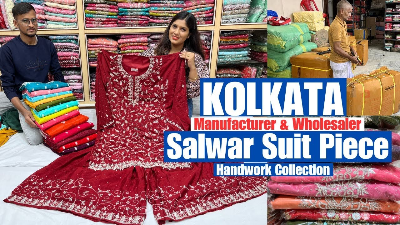 Shamim Stores : Handwork Unstitched Salwar Suit Piece Manufacturer & Wholesaler in Kolkata Barabazar