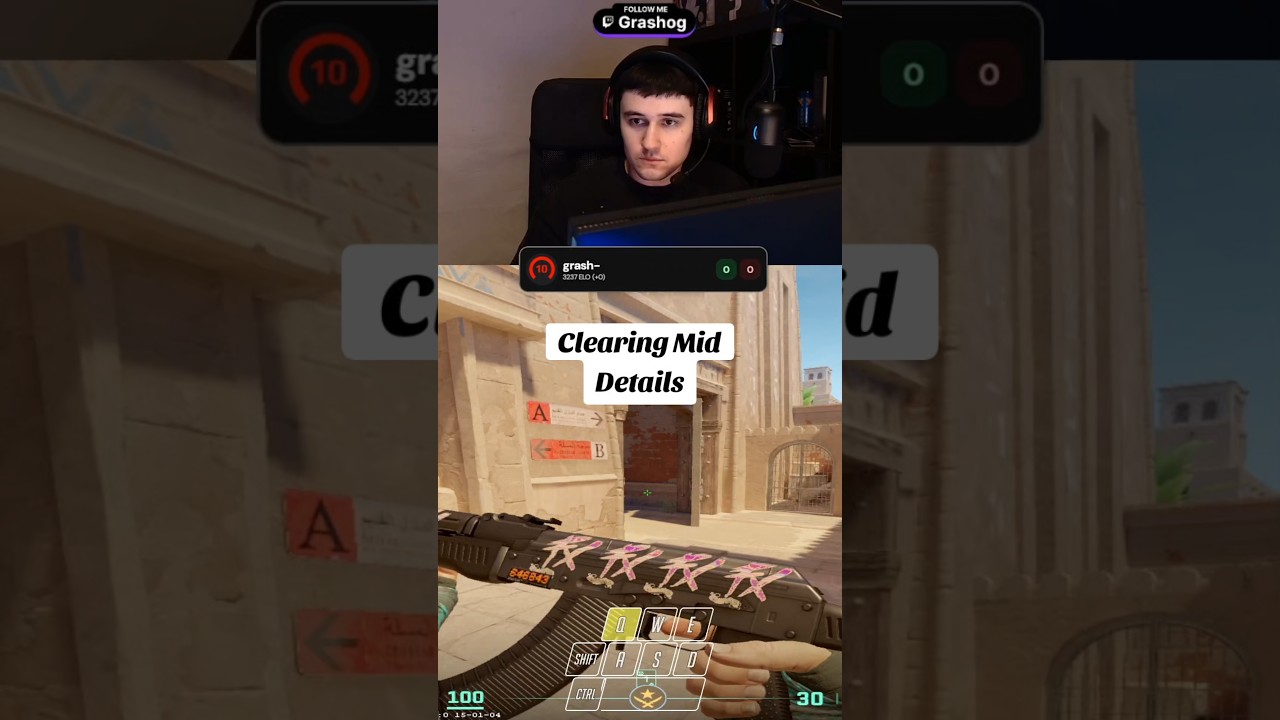 Подробности прохождения Anubis Clearing Mid #cs2 #cs2tips #cs2pro #cs2tricks #cs2clips