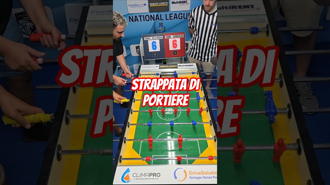 Strappata di portiere di Massimo Caruso 🔥 #calciobalilla #foosball #biliardino