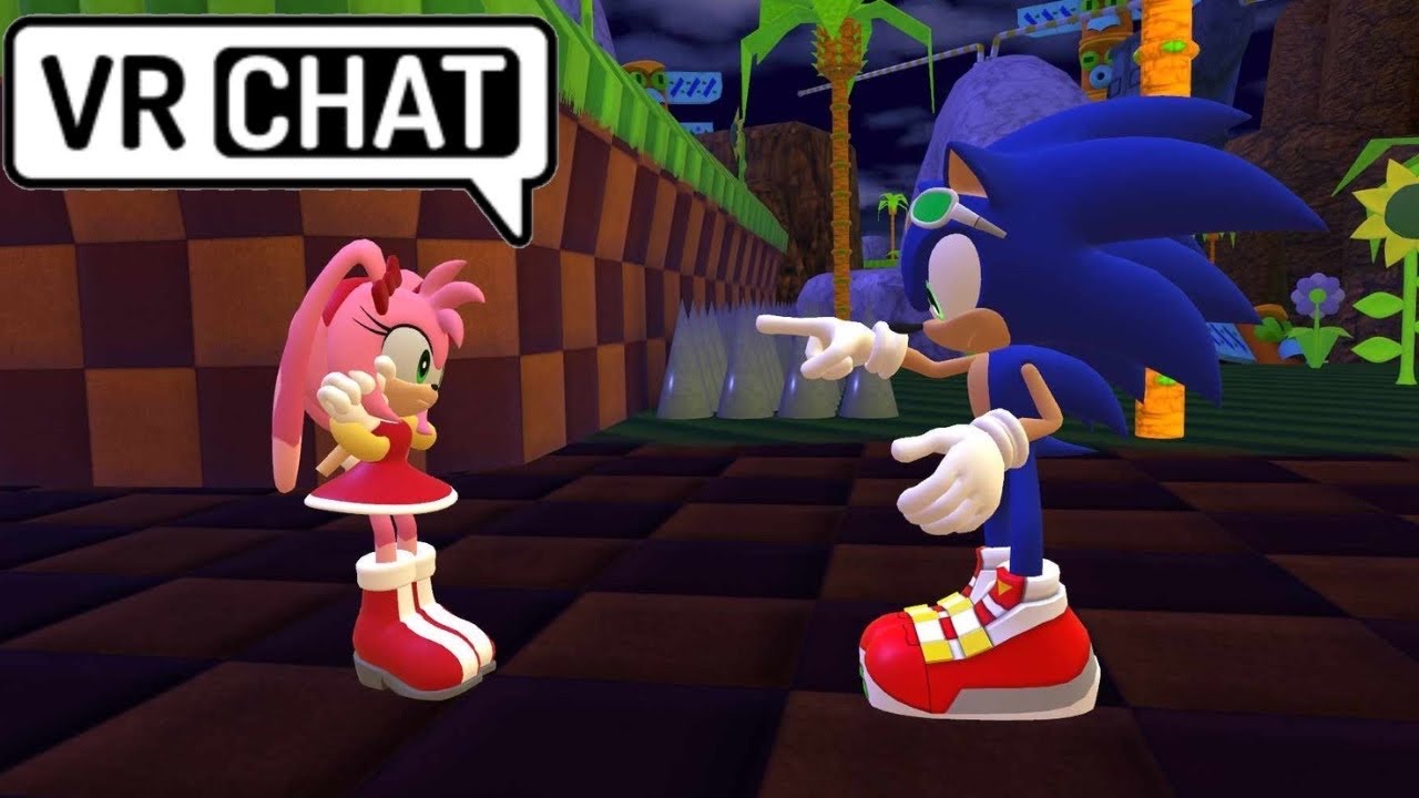 Cool Sonic meets Bunny Amy-VRchat