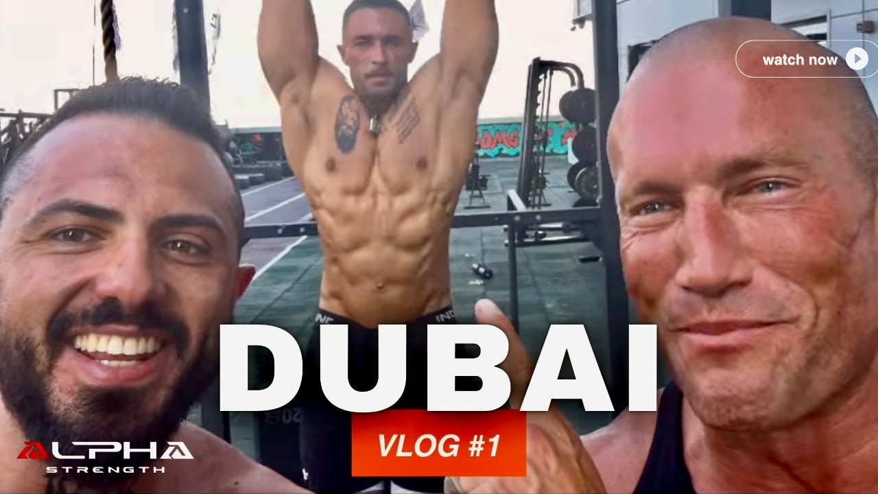 DUBAI VLOG #1 - At the gym with Andy Elliott & Rafael Motloch - My new Journey / New Fitness App