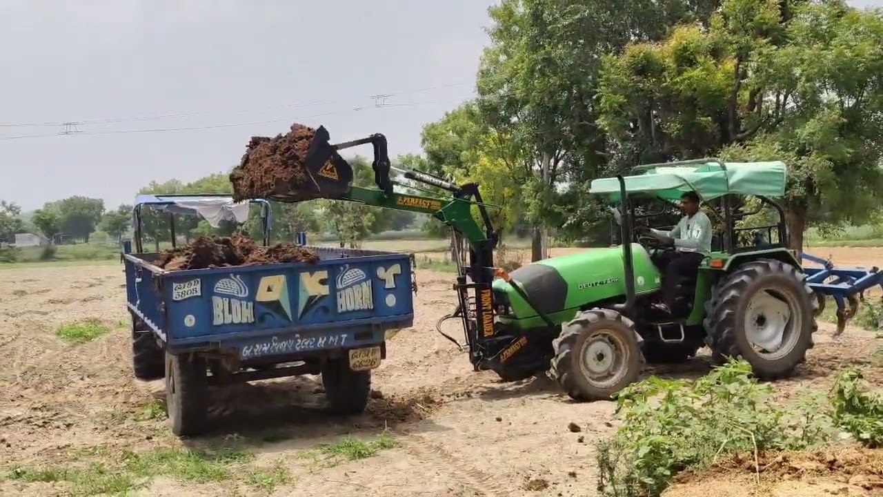 Tractor front loader detachable model demo video export quality