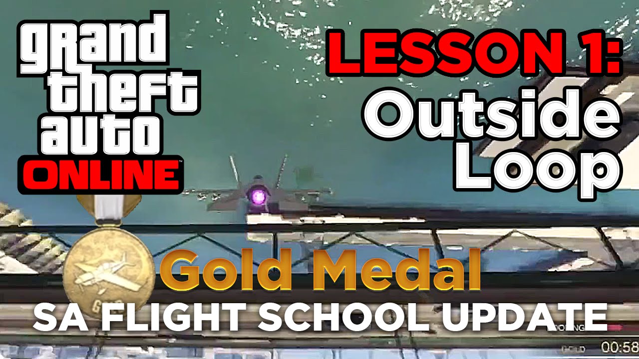 GTA 5: SA Flight School Outside Loop Gold Medal (GTAO Gameplay)